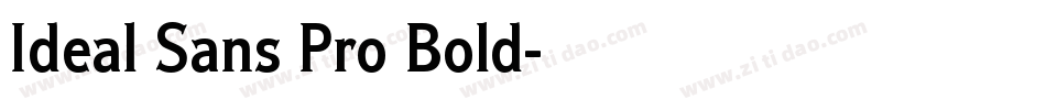 Ideal Sans Pro Bold字体转换